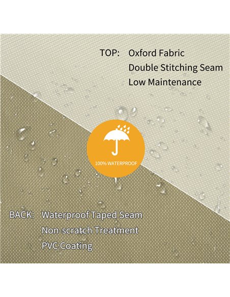 Outsunny Waterproof Furniture Cover, 600D Oxford Cloth for Wicker Chairs, Patio Rattan Seat Outdoor Protector, L70*W90*H115cm 84 - pic 63033 | FastDaddyshop
