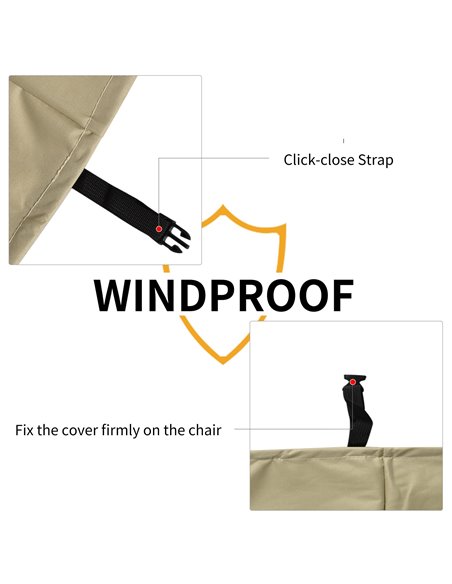 Outsunny Waterproof Furniture Cover, 600D Oxford Cloth for Wicker Chairs, Patio Rattan Seat Outdoor Protector, L70*W90*H115cm 84 - pic 63034 | FastDaddyshop