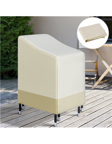 Outsunny Waterproof Furniture Cover, 600D Oxford Cloth for Wicker Chairs, Patio Rattan Seat Outdoor Protector, L70*W90*H115cm 84