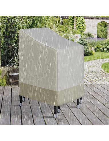 Outsunny Waterproof Furniture Cover, 600D Oxford Cloth for Wicker Chairs, Patio Rattan Seat Outdoor Protector, L70*W90*H115cm 84