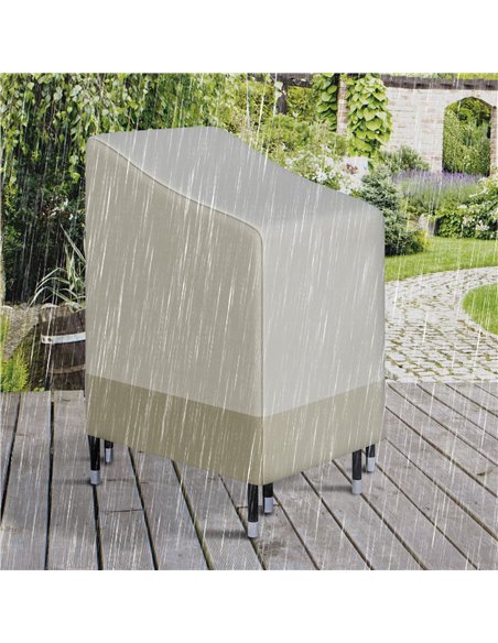 Outsunny Waterproof Furniture Cover, 600D Oxford Cloth for Wicker Chairs, Patio Rattan Seat Outdoor Protector, L70*W90*H115cm 84 - pic 63038 | FastDaddyshop