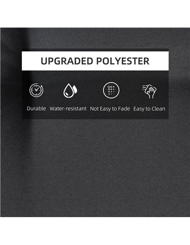 Outsunny Outdoor Garden Chair Seat Pads, High Back Design, Durable Polyester Replacement Cushion, Grey 84B-390V70GY