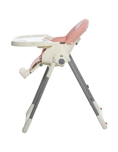 HOMCOM Foldable Baby High Chair Convertible to Toddler Chair Height Adjustable with Removable Tray 5-Point Harness Mobile with W
