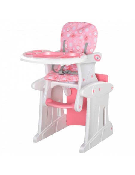 Homcom HDPE 3-in-1 Baby Booster High Chair Pink - pic 6308 | FastDaddyshop