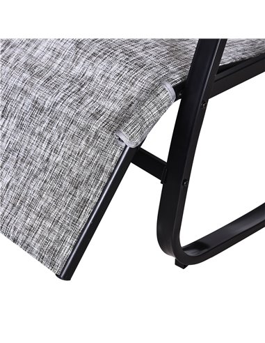 Outsunny Texteline Rocking Lounge Chair Zero Gravity Rocker Patio Adjustable Garden Outdoor Recliner Seat w/ Pillow, Footrest - 