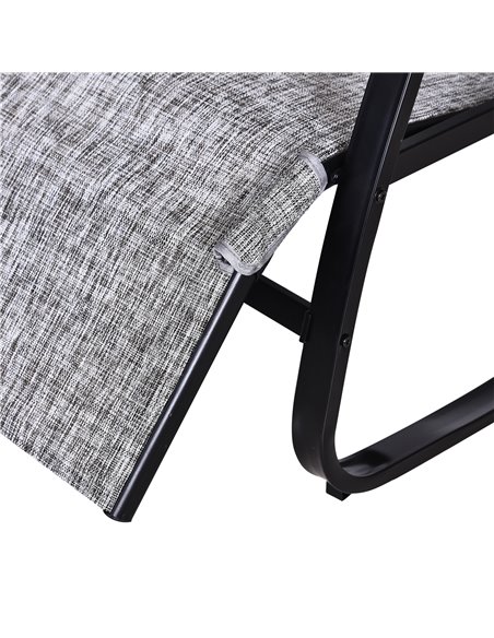 Outsunny Texteline Rocking Lounge Chair Zero Gravity Rocker Patio Adjustable Garden Outdoor Recliner Seat w/ Pillow, Footrest -  - pic 63109 | FastDaddyshop
