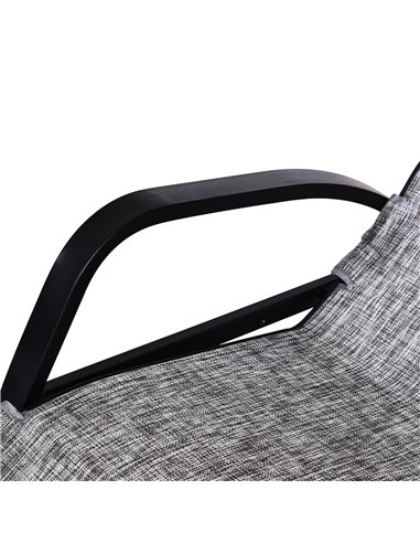 Outsunny Texteline Rocking Lounge Chair Zero Gravity Rocker Patio Adjustable Garden Outdoor Recliner Seat w/ Pillow, Footrest - 