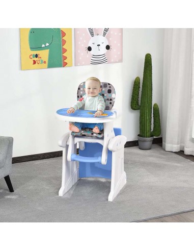 Homcom HDPE 3-in-1 Baby Booster High Chair Blue