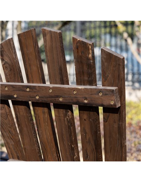 Outsunny 2 Seater Garden Bench Comfortable Fir Logs Love Chair with Wheel-Shaped Armrests, Outdoor Adirondack Wooden Loveseats,  - pic 63281 | FastDaddyshop