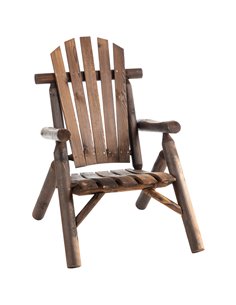 Outsunny Adirondack Chair with Ergonomic Design, Carbonised Colour 84B-730