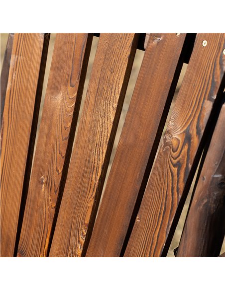 Outsunny Adirondack Chair with Ergonomic Design, Wooden Garden Patio Furniture for Lounging and Relaxing, Carbonised Colour 84B- - pic 63353 | FastDaddyshop