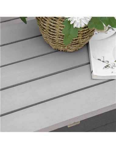 Outsunny 2 Seater Garden Bench Outdoor Garden Armrest Chair with Wooden Cart Wagon Wheel Rustic High Back Grey 84B-183CG