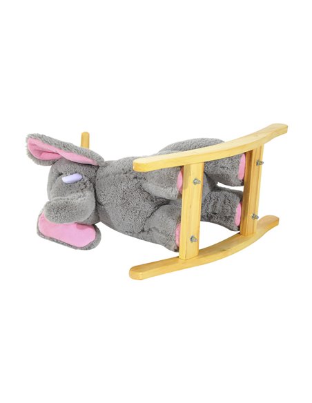 HOMCOM Kids Plush Ride On?Elephant-Grey - pic 6341 | FastDaddyshop