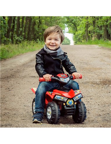 HOMCOM Kids Ride On Quad Bike, 60Lx38Wx42H cm-Red