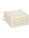 Outsunny Replacement Dining Chair Seat Pad, Garden Seat Cushion with Ties, 40 x 40cm, Cream White 84G-017V70CW