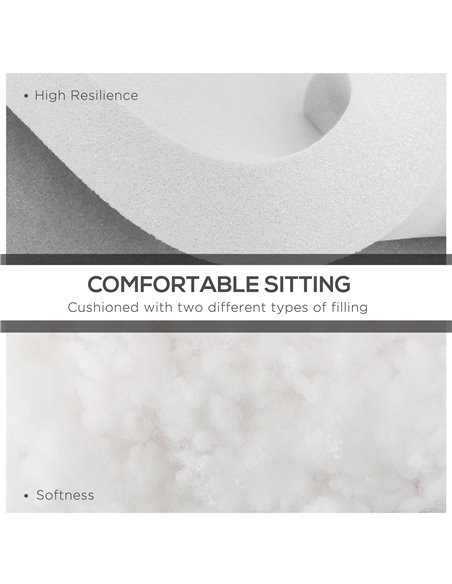Outsunny Replacement Dining Chair Seat Pad, Garden Seat Cushion with Ties, 40 x 40cm, Cream White 84G-017V70CW - pic 63429 | FastDaddyshop
