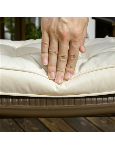 Outsunny Replacement Dining Chair Seat Pad, Garden Seat Cushion with Ties, 40 x 40cm, Cream White 84G-017V70CW - pic 63433 | FastDaddyshop