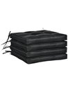 Outsunny Replacement Dining Chair Seat Pad, Garden Seat Cushion with Ties, 40 x 40cm, Black 84G-017V70BK