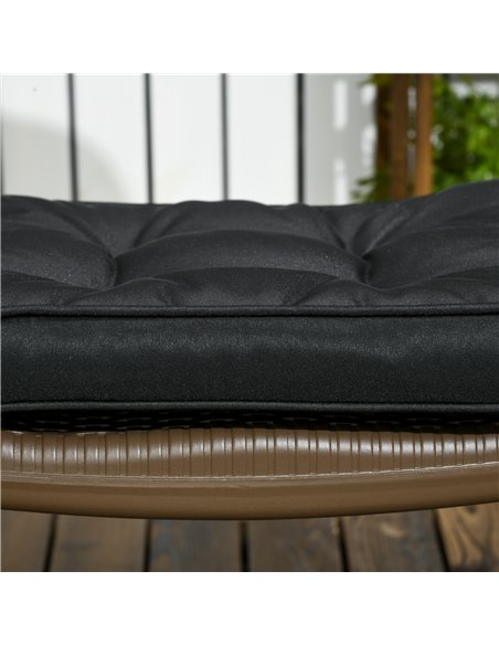 Outsunny Replacement Dining Chair Seat Pad, Garden Seat Cushion with Ties, 40 x 40cm, Black 84G-017V70BK - pic 63443 | FastDaddyshop