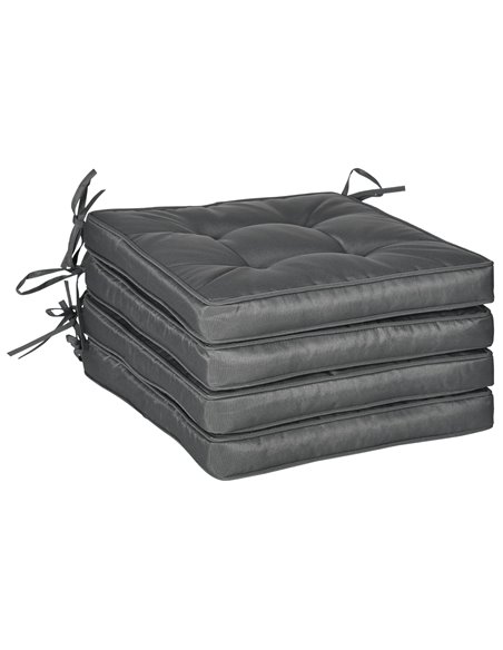 Outsunny Replacement Garden Seat Cushion, 40 x 40cm, Comfortable with Ties for Dining Chairs, Grey 84G-017V70GY - pic 63453 | FastDaddyshop