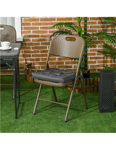 Outsunny Replacement Garden Seat Cushion, 40 x 40cm, Comfortable with Ties for Dining Chairs, Grey 84G-017V70GY