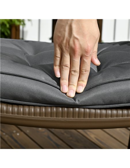 Outsunny Replacement Garden Seat Cushion, 40 x 40cm, Comfortable with Ties for Dining Chairs, Grey 84G-017V70GY - pic 63460 | FastDaddyshop
