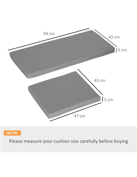 Outsunny Garden Seat Cushion Pads for Rattan Chairs, 3 Piece Patio Furniture Cushions, Dark Grey 84B-865V70CG - pic 63473 | FastDaddyshop