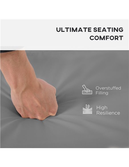 Outsunny Garden Seat Cushion Pads for Rattan Chairs, 3 Piece Patio Furniture Cushions, Dark Grey 84B-865V70CG - pic 63476 | FastDaddyshop