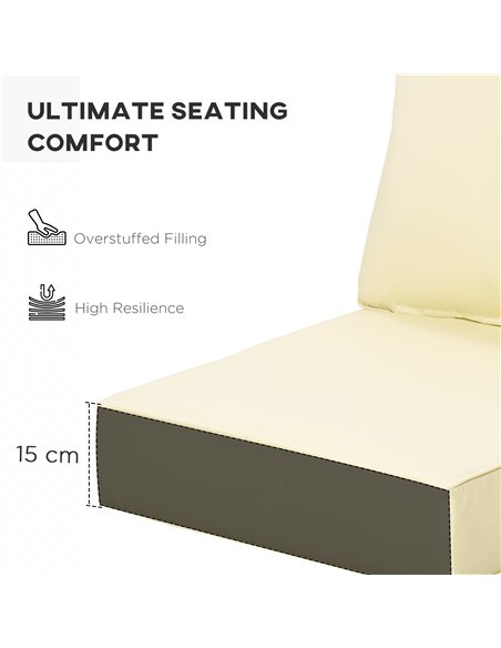 Outsunny Outdoor Seat and Back Cushion Set Patio Deep Seating Chair Replacement Cushion 84B-941V71BG - pic 63511 | FastDaddyshop