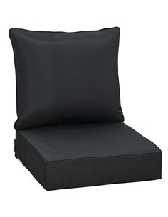 Outsunny Patio Chair Cushion Set, Deep Seating Replacement Cushions for Outdoor Furniture, Comfortable 84B-941V71BK