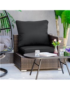 Outsunny Patio Chair Cushion Set, Deep Seating Replacement Cushions for Outdoor Furniture, Comfortable 84B-941V71BK 2
