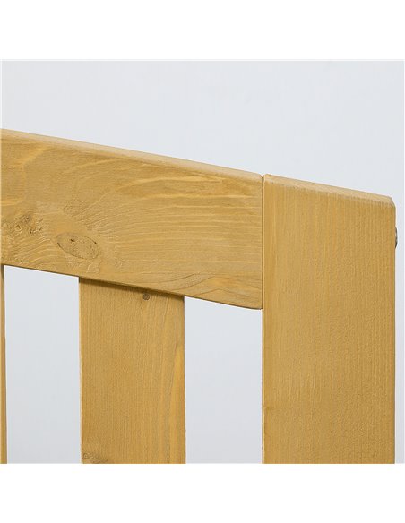 Outsunny 2 Seater Wooden Garden Bench with Armrest, Outdoor Furniture Chair for Park, Balcony, Orange 84B-634V00OG - pic 63549 | FastDaddyshop