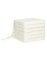 Outsunny Chair Cushions Set of 6, Comfortable Seat Pads for Garden Chairs, 42Lx42Wx5T cm, Cream White 84B-307V70CW