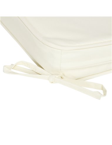 Outsunny Chair Cushions Set of 6, Comfortable Seat Pads for Garden Chairs, 42Lx42Wx5T cm, Cream White 84B-307V70CW
