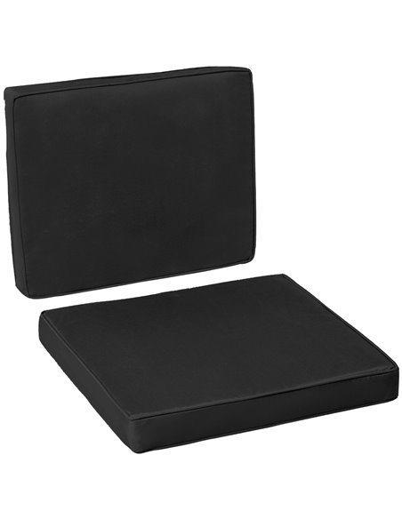 Outsunny Rattan Sofa Chair Cushion Set, 2 Piece, 1 Seat Pad and 1 Back Pillow, for Indoor and Outdoor Use, Black 84B-569V70BK - pic 63597 | FastDaddyshop