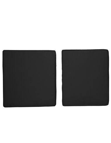 Outsunny Rattan Sofa Chair Cushion Set, 2 Piece, 1 Seat Pad and 1 Back Pillow, for Indoor and Outdoor Use, Black 84B-569V70BK