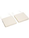 Outsunny Pair of Garden Chair Cushions with Ties, 45 x 45 cm, Replacement Pads for Patio Furniture, Cream White 84B-428V71CW