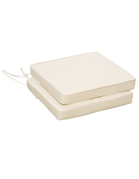 Outsunny Pair of Garden Chair Cushions with Ties, 45 x 45 cm, Replacement Pads for Patio Furniture, Cream White 84B-428V71CW - pic 63630 | FastDaddyshop