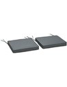 Outsunny Garden Chair Cushions, Set of 2 with Ties, 45 x 45 cm, Replacement for Outdoor Furniture, Dark Grey 84B-428V71CG