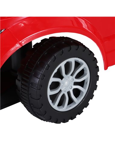 HOMCOM 3-in-1 Ride On Car Foot To Floor Slider Toddler w/ Horn Steering Wheel NO POWER Manual Under Seat Storage Safe Design Red