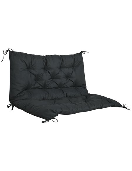 Outsunny 2 Seater Garden Chair Bench Cushion, 98 x 100 cm, Black 84B-137V70BK - pic 63642 | FastDaddyshop