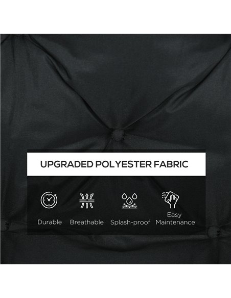 Outsunny 2 Seater Bench Cushion, Garden Chair Cushion with Back and Ties for Indoor and Outdoor Use, 98 x 100 cm, Black 84B-137V - pic 63645 | FastDaddyshop