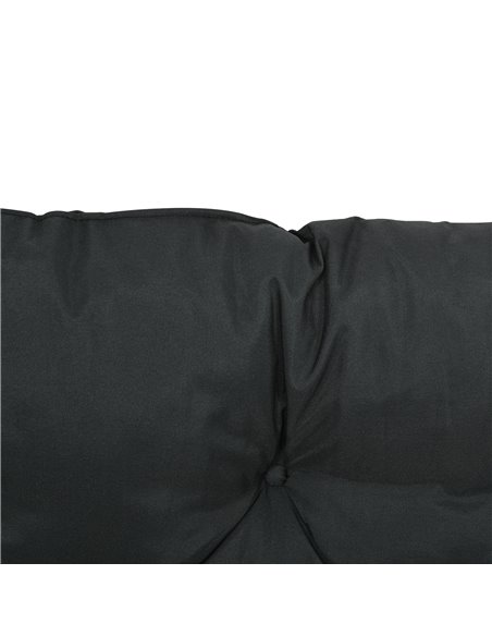 Outsunny 2 Seater Bench Cushion, Garden Chair Cushion with Back and Ties for Indoor and Outdoor Use, 98 x 100 cm, Black 84B-137V - pic 63649 | FastDaddyshop