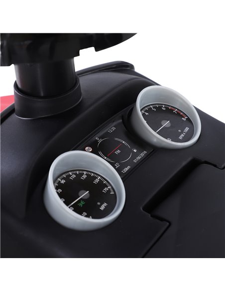 HOMCOM 3-in-1 Ride On Car Foot To Floor Slider Toddler w/ Horn Steering Wheel NO POWER Manual Under Seat Storage Safe Design Red - pic 6365 | FastDaddyshop