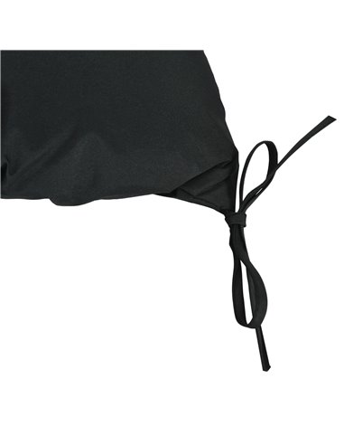 Outsunny 2 Seater Bench Cushion, Garden Chair Cushion with Back and Ties for Indoor and Outdoor Use, 98 x 100 cm, Black 84B-137V