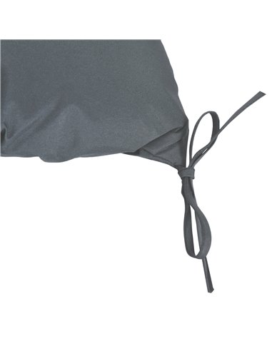 Outsunny 2 Seater Bench Cushion, Garden Chair Cushion with Back and Ties for Indoor and Outdoor Use, 98 x 100 cm, Dark Grey 84B-