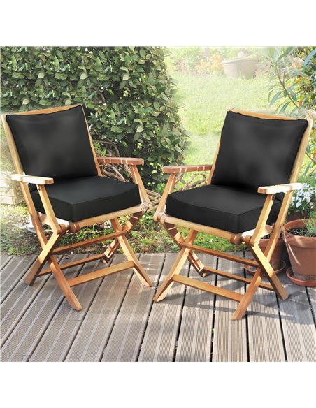 Outsunny 4 Pcs Outdoor Seat and Back Cushion Set Patio Deep Seating Chair Replacement Cushion 84B-P155 - pic 63688 | FastDaddyshop