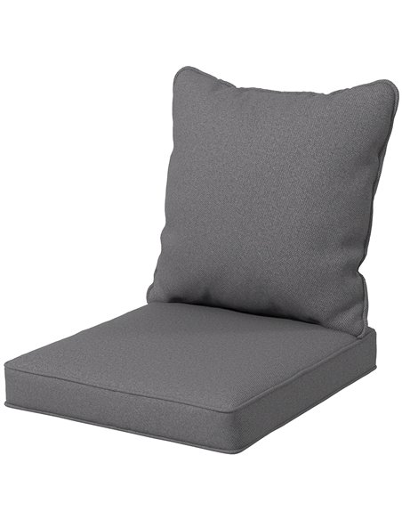 Outsunny Replacement Cushion Set, 1-Piece Back and Seat Pillow for Patio Chair, Indoor Outdoor Use, Charcoal Grey 84G-236V70CG - pic 63705 | FastDaddyshop