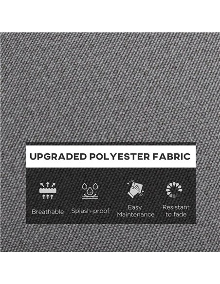 Outsunny Replacement Cushion Set, 1-Piece Back and Seat Pillow for Patio Chair, Indoor Outdoor Use, Charcoal Grey 84G-236V70CG - pic 63708 | FastDaddyshop