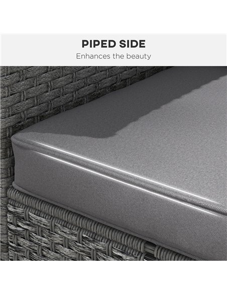 Outsunny Replacement Cushion Set, 1-Piece Back and Seat Pillow for Patio Chair, Indoor Outdoor Use, Charcoal Grey 84G-236V70CG - pic 63709 | FastDaddyshop